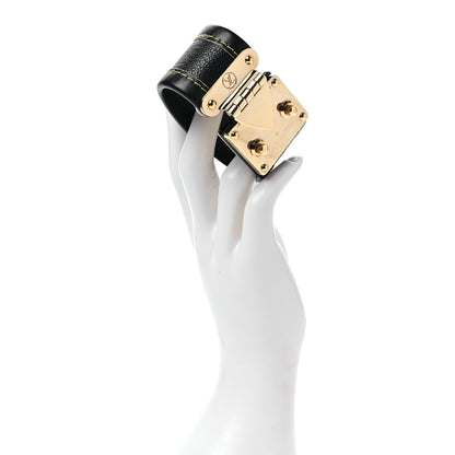 Louis Vuitton Chèvre Suhali S Lock Bracelet Small Black 2 of 4
