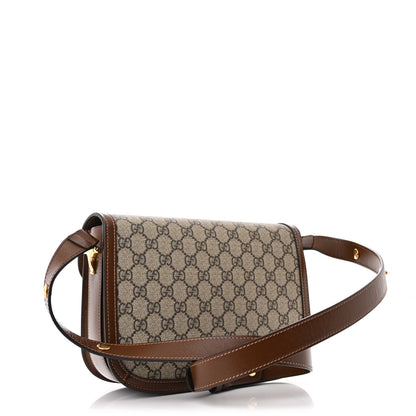 Gucci GG Supreme Monogram Horsebit 1955 Shoulder Bag Beige Brown Sugar 3 of 12
