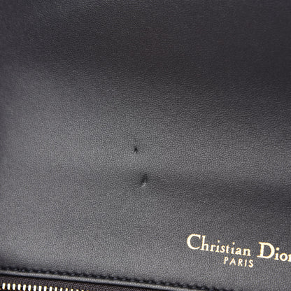 Christian Dior Metallic Patent Micro-Cannage Medium Diorama Flap Bag Blue 9 of 14