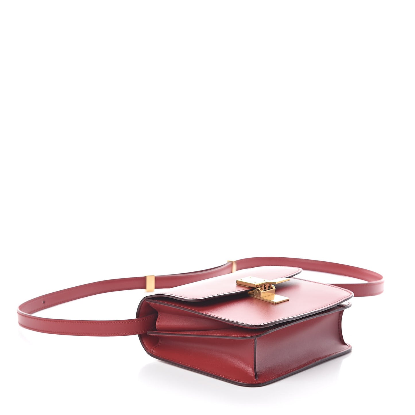 Box Calfskin Teen Classic Box Flap Bag Red