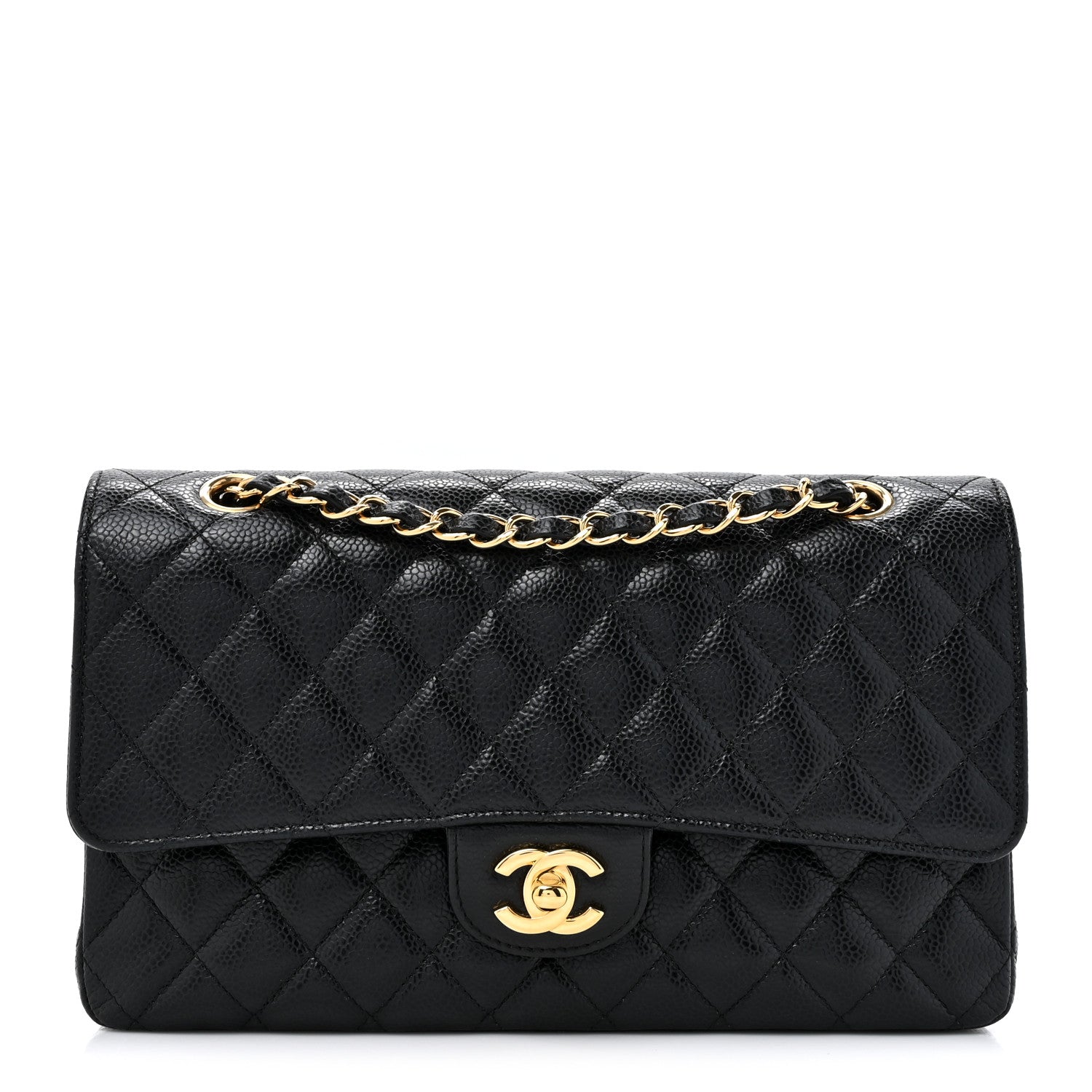 Chanel Caviar Quilted Medium Double Flap Black 1 of 11