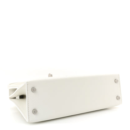 Hermes Epsom Mini Kelly Sellier 20 New White 7 of 19