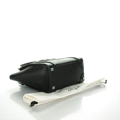 Celine Drummed Calfskin Micro Luggage Black 4 of 8