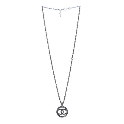 Chanel Ruthenium Pearl CC Short Necklace Dark Grey 3 of 5