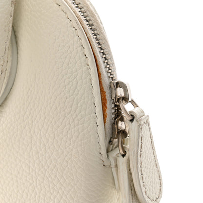 Balenciaga Grained Calfskin Logo XXS Ville Top Handle Bag White Light Green 12 of 14