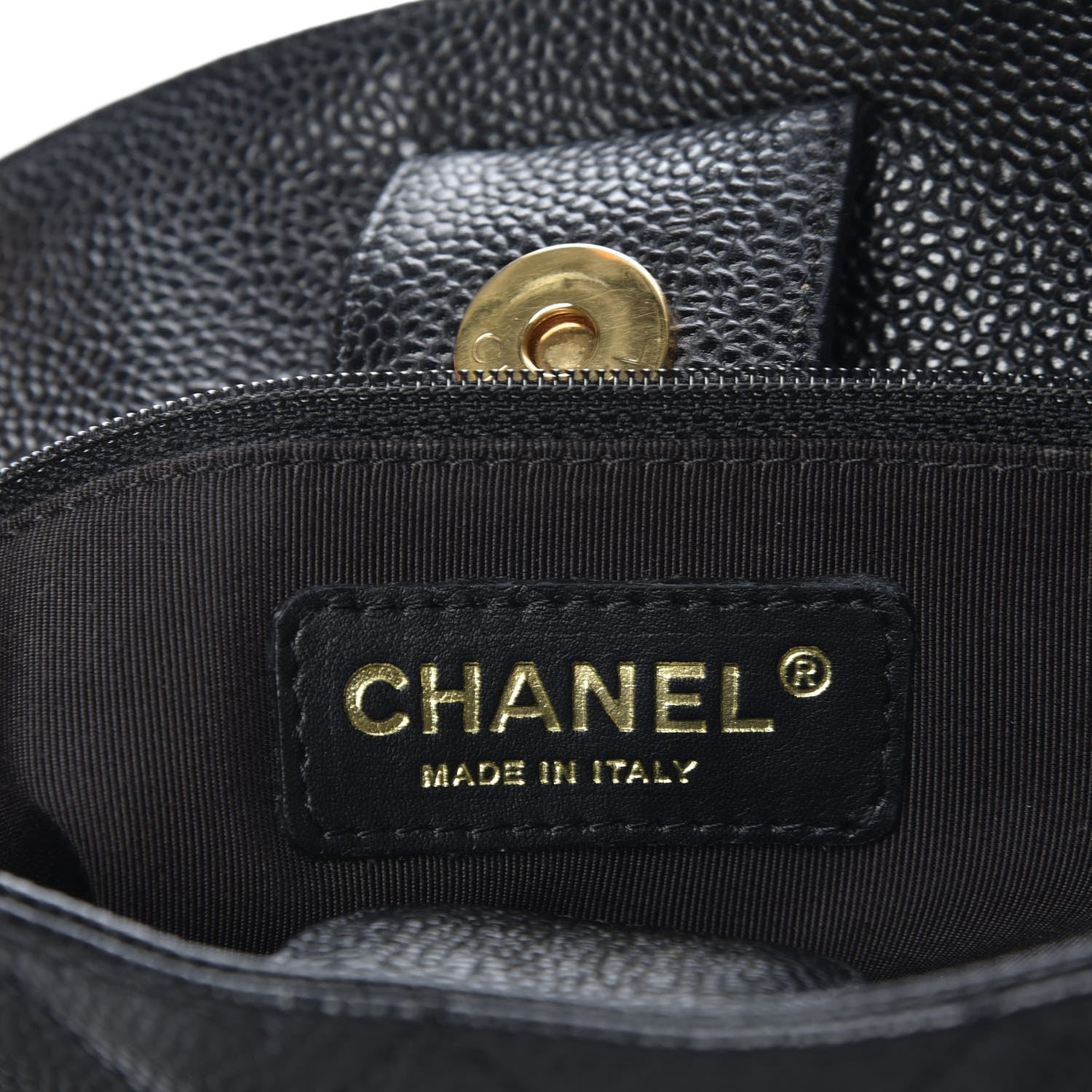 Chanel Caviar Quilted Petit Shopping Tote PST Black 6 of 9