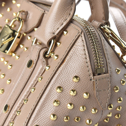 Burberry Patent Calfskin Studded Small Blaze Bowler Bag Oyster Pink 9 of 11