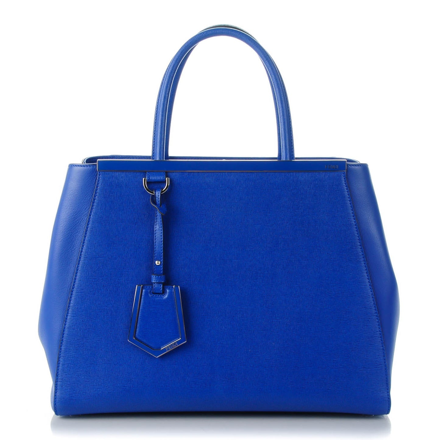 Vitello Elite Medium 2Jours Tote Blue Neon