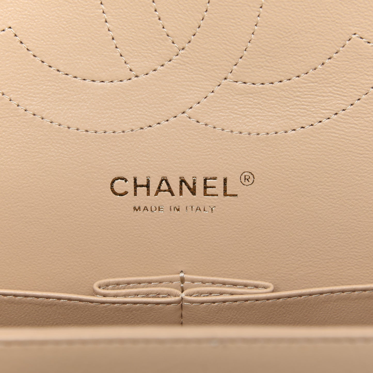 Caviar Quilted Jumbo Double Flap Light Beige