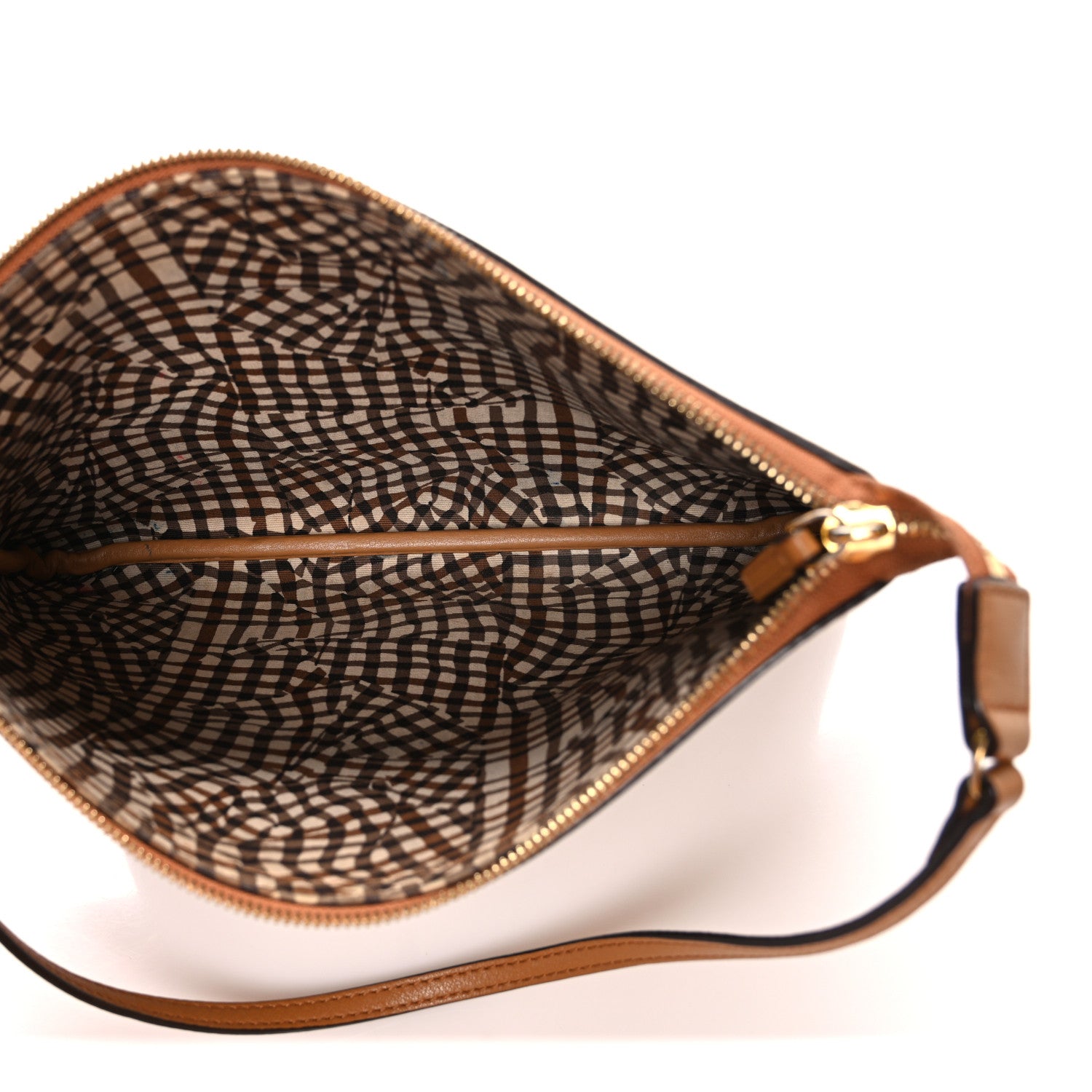 MCM Visetos Liz Shopper Tote Pouch Cognac 5 of 11