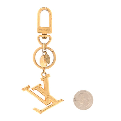 Louis Vuitton Metal LV Facettes Bag Charm Key Holder Gold 2 of 5