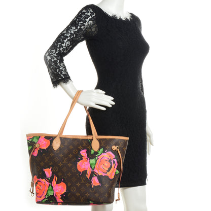 Louis Vuitton Monogram Roses Neverfull MM 2 of 7