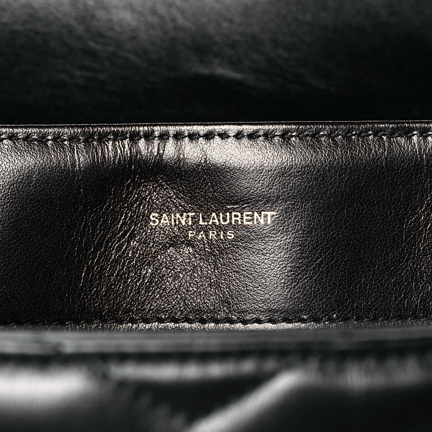Calfskin Y Quilted Monogram Medium Loulou Chain Satchel Black