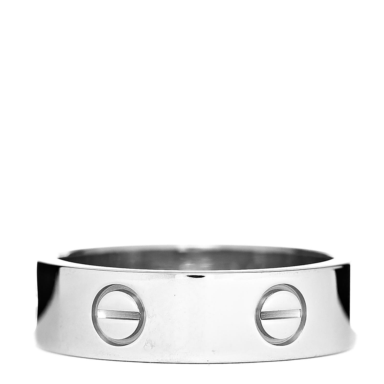 Cartier 18K White Gold 5.5mm LOVE Ring 59 8.75 3 of 5