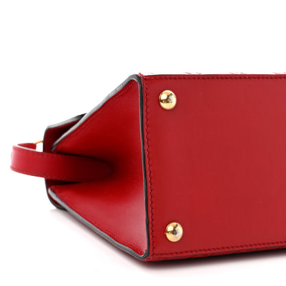 Gucci Guccissima Signature Small Padlock Top Handle Bag Hibiscus Red 9 of 13