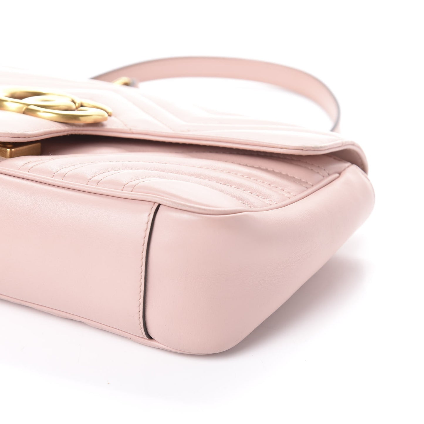 Calfskin Matelasse Small GG Marmont Shoulder Bag Perfect Pink
