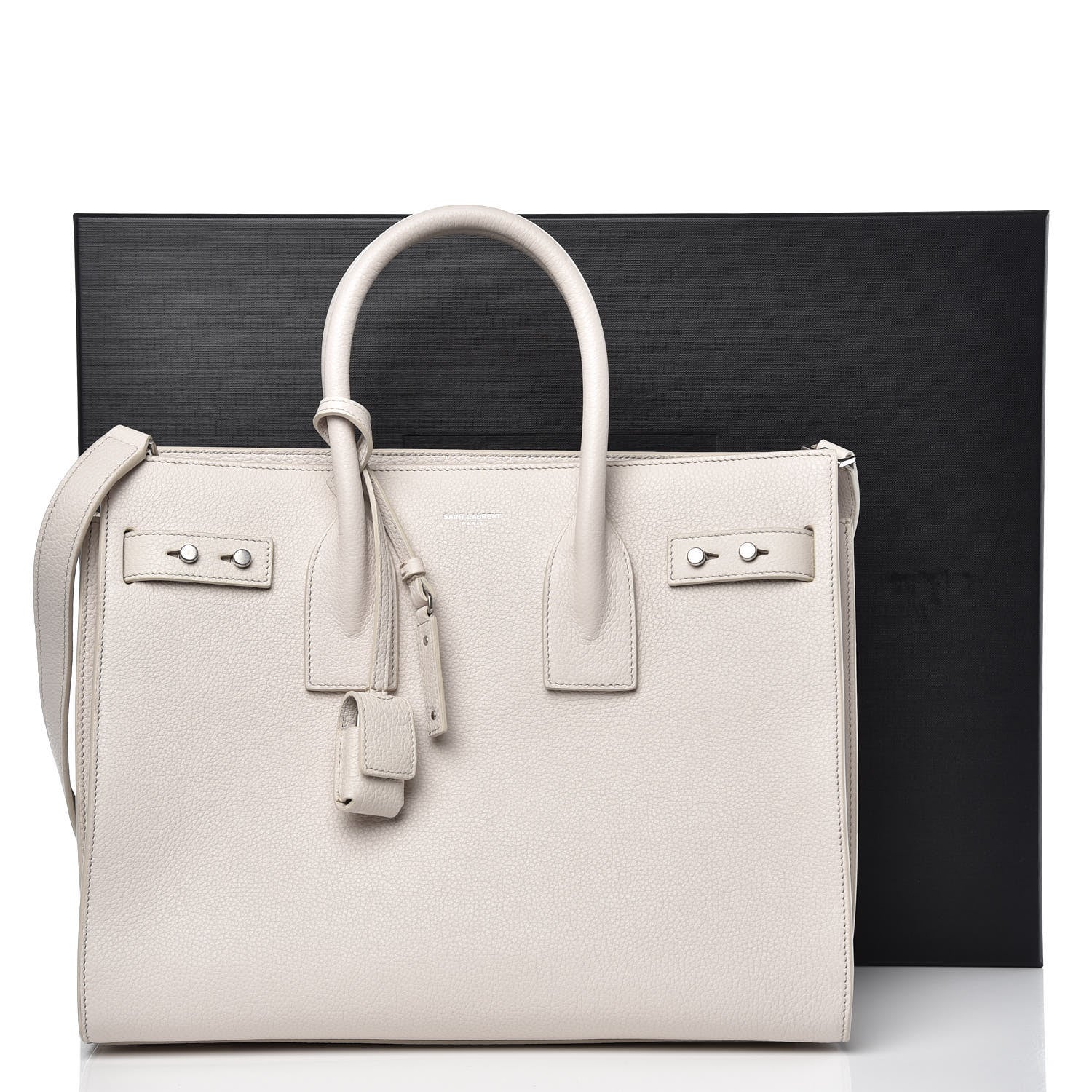 Saint Laurent Grained Calfskin Small Supple Sac De Jour Ivory 12 of 12