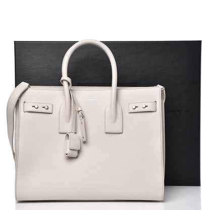 Saint Laurent Grained Calfskin Small Supple Sac De Jour Ivory 12 of 12