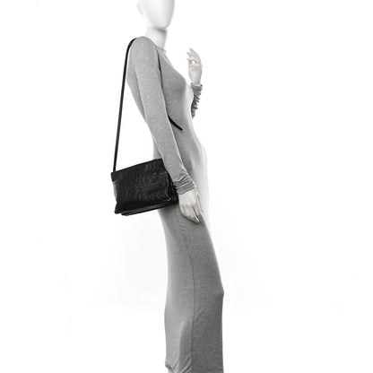 Celine Shiny Goatskin Large Trio Crossbody Bag Black 2 of 13