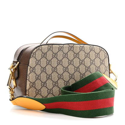 Gucci GG Supreme Monogram Web Neo Vintage Shoulder Bag Beige New Acero Crop 3 of 11