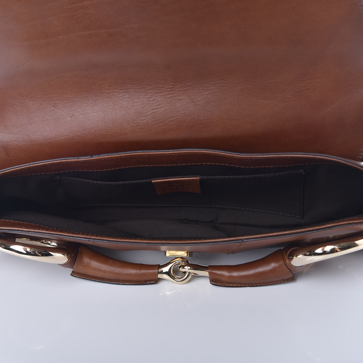 Gucci Calfskin Horsebit Chain Clutch Cuir 5 of 10