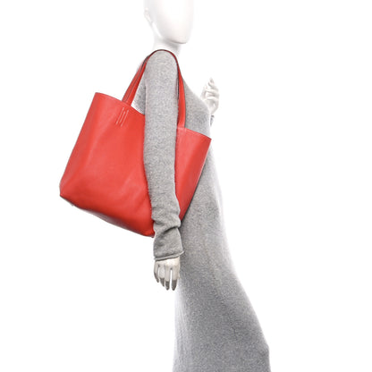 Hermes Taurillon Clemence Swift Double Sens 45 Reversible Tote Sanguine Rouge Pivoine 2 of 15
