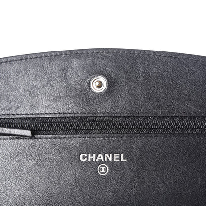 Chanel Caviar Sevruga Wallet On Chain WOC Black 5 of 10