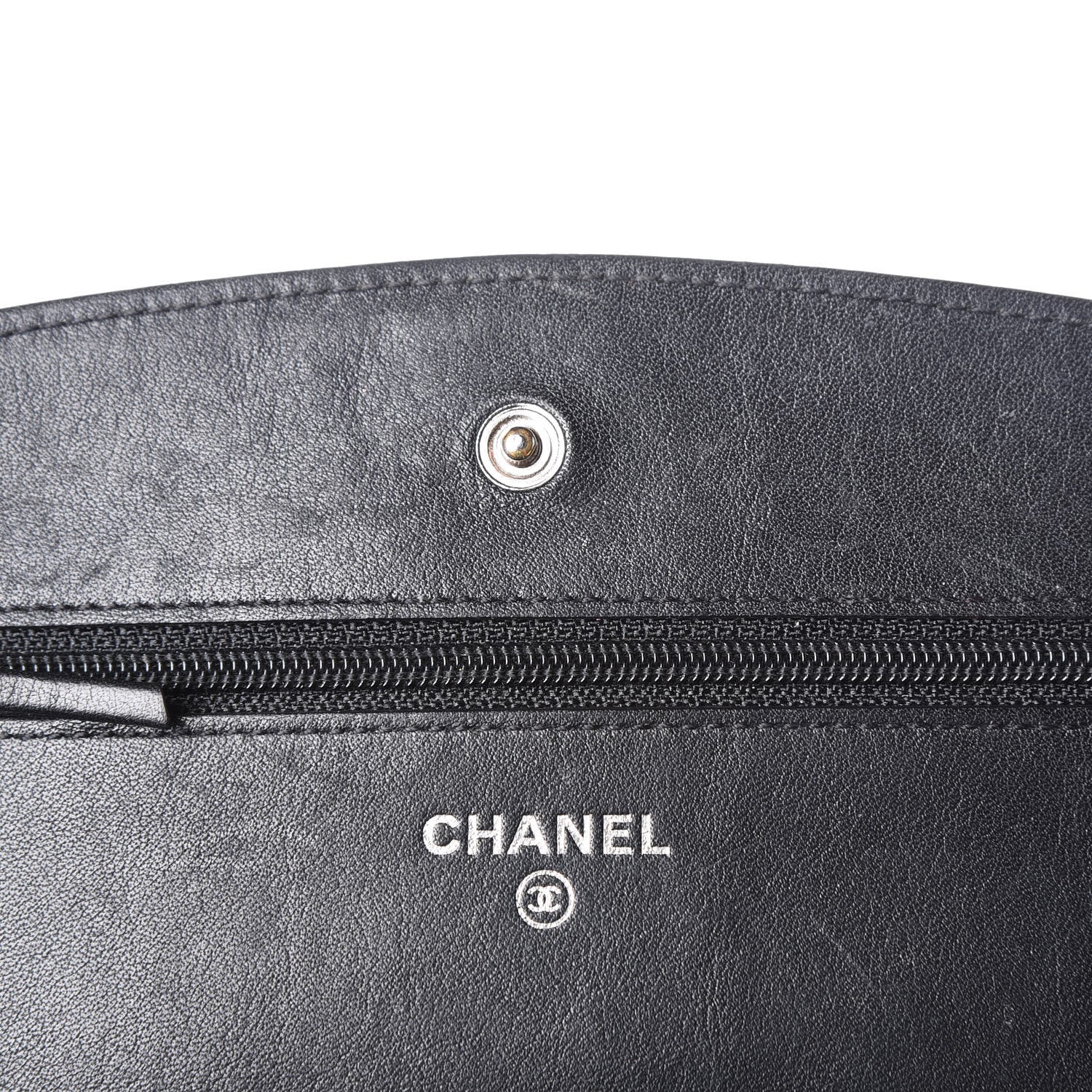 Chanel Caviar Sevruga Wallet On Chain WOC Black 5 of 10