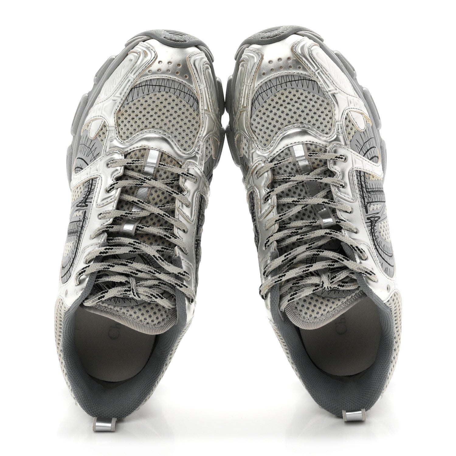Dior シルバー ドレスシューズ Christian Dior Technical Mesh Dior Chrono Sneakers 38 Silver