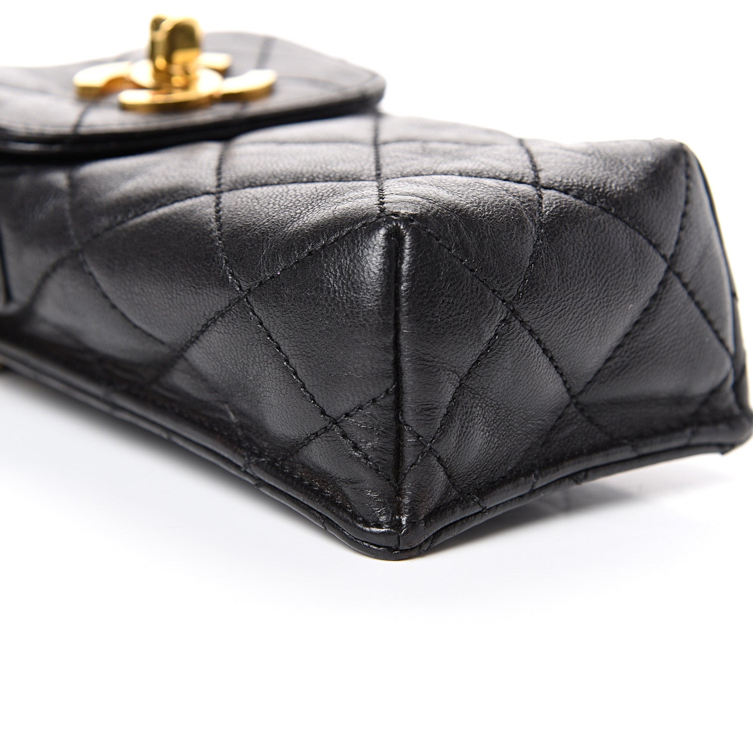 Chanel Lambskin Quilted Phone Holder Black 9 of 11