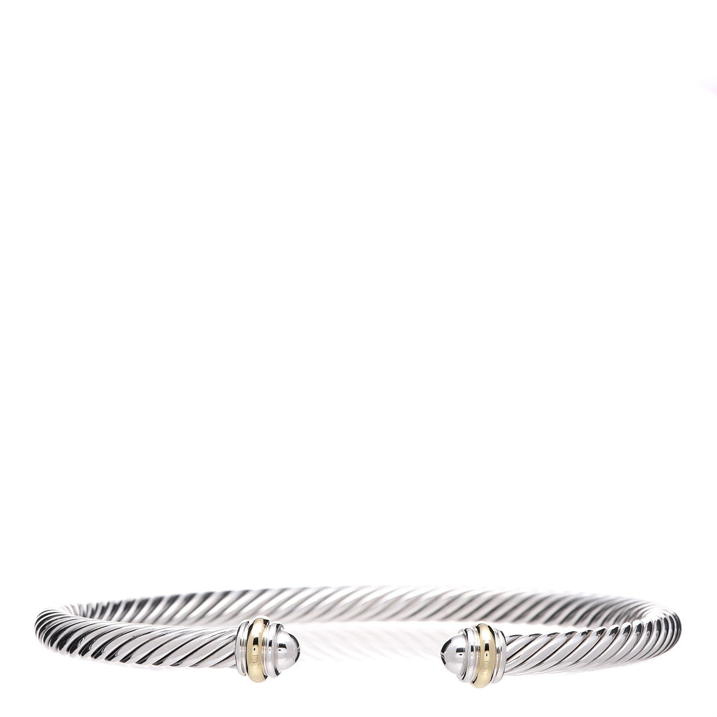 Sterling Silver 18K Yellow Gold 4mm Cable Classics Bracelet