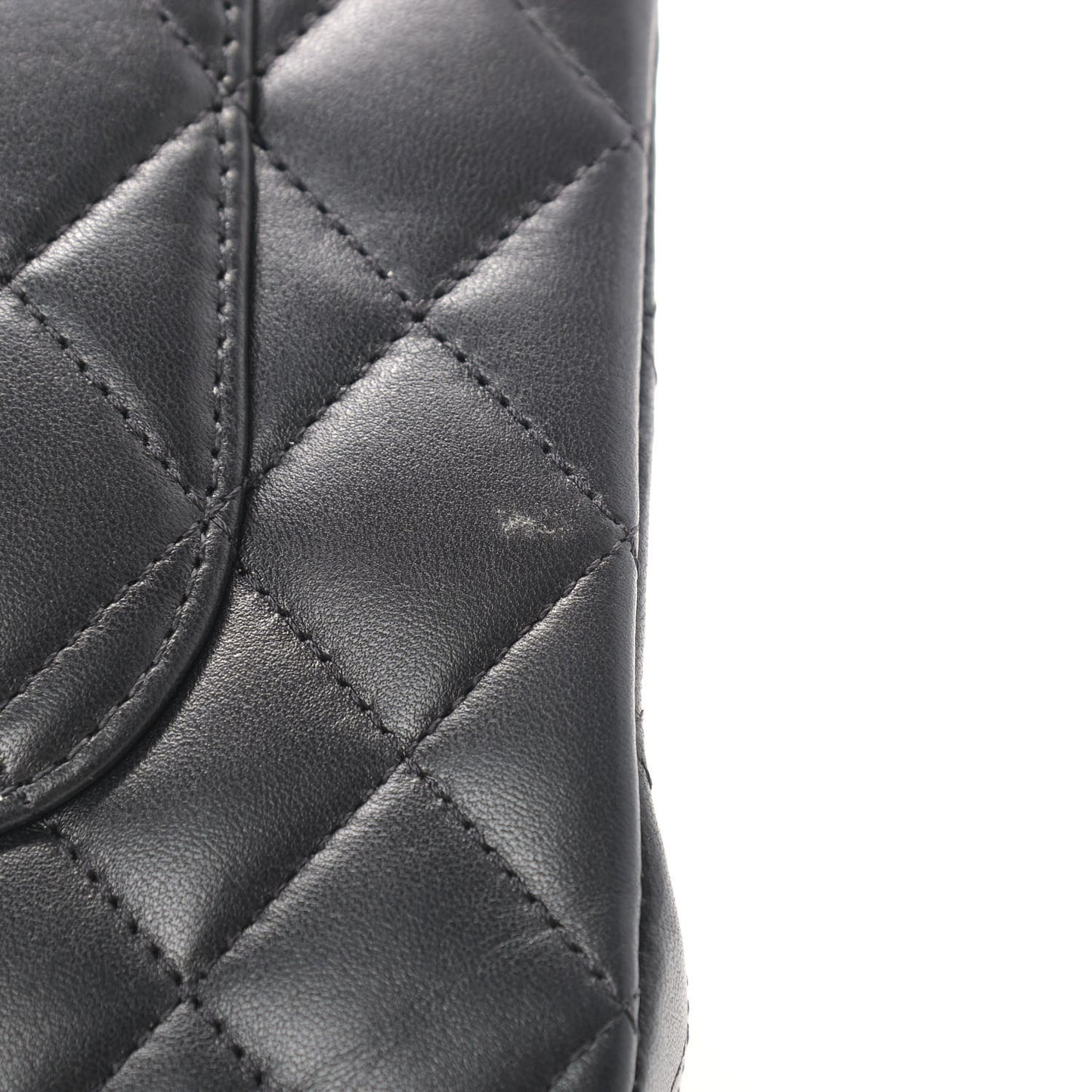 Lambskin Quilted Small Double Flap Black