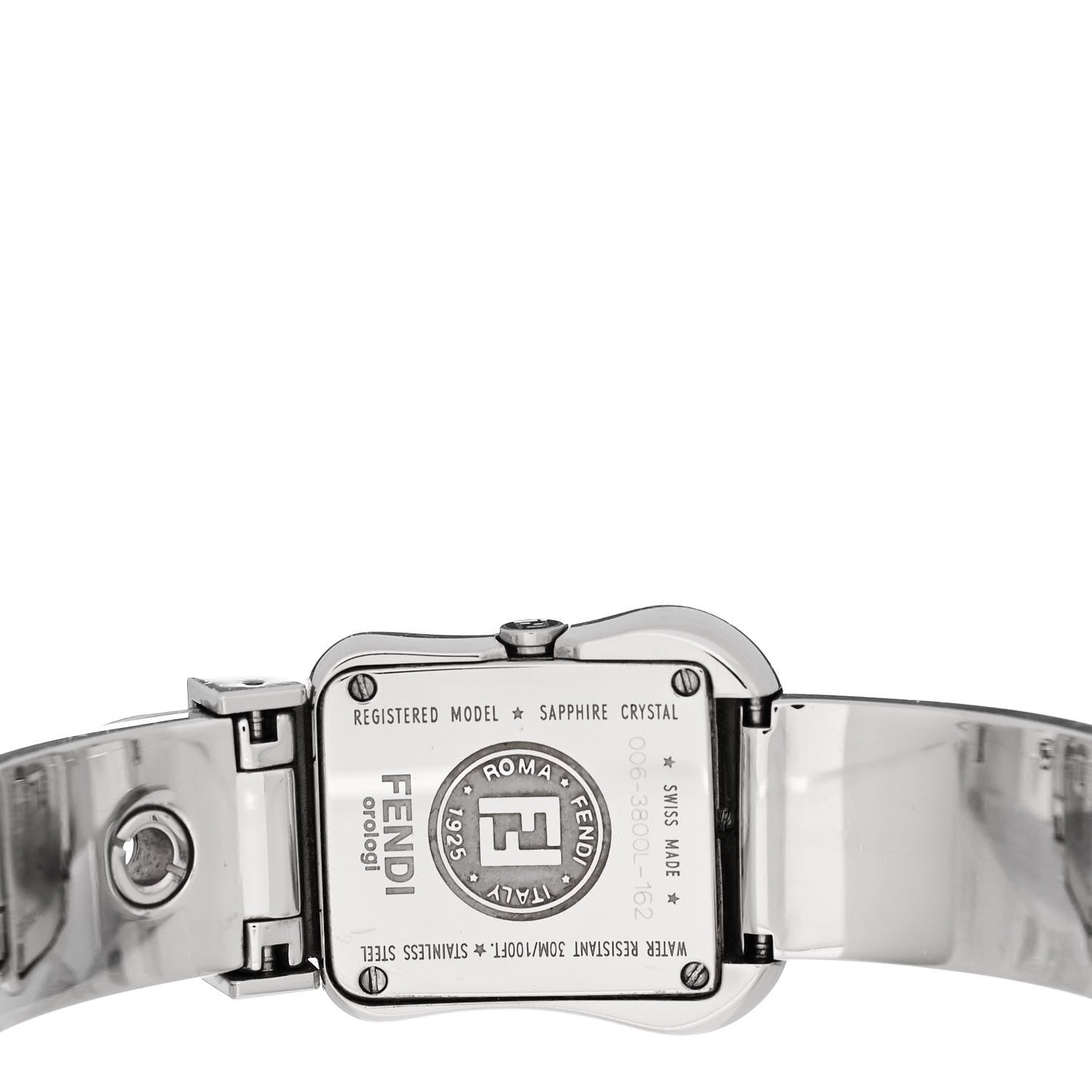 Fendi Stainless Steel Diamond 23mm 3800L Buckle Quartz Watch
