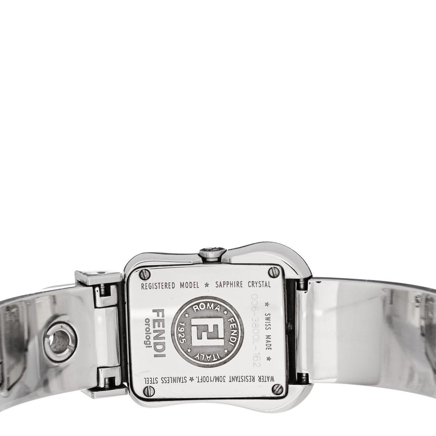 Stainless Steel Diamond 23mm 3800L Buckle Quartz Watch Silver