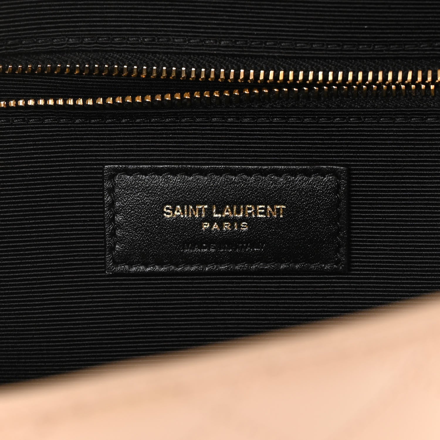 Saint Laurent Grain De Poudre Mixed Matelasse Large Triquilt Monogram Satchel Dark Beige 5 of 11