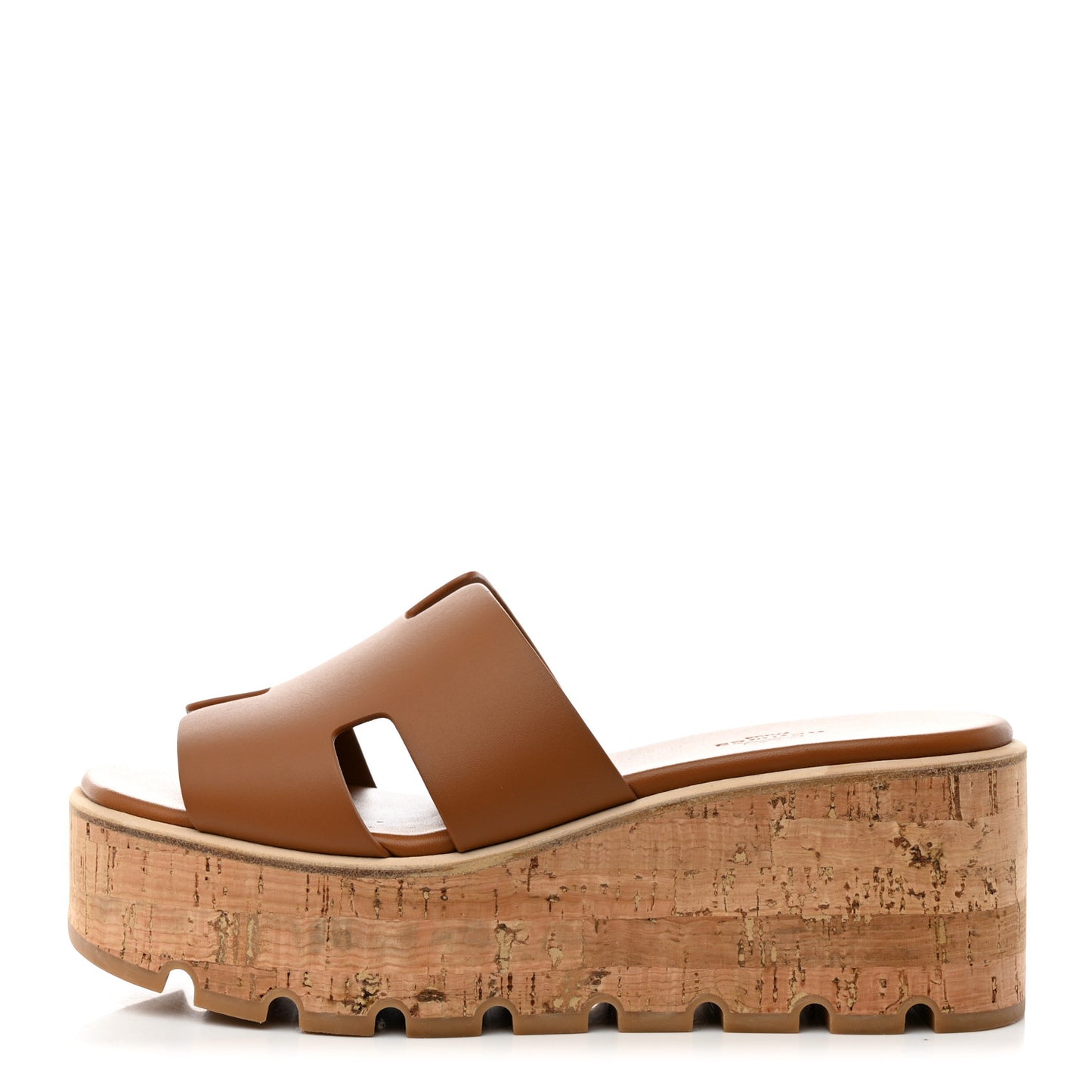 Calfskin Cork Eze 30 Sandals 38 Marron Glaise
