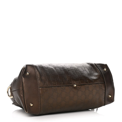 Gucci Metallic Guccissima Heart Bit Charm Dome Satchel Bronze 4 of 16