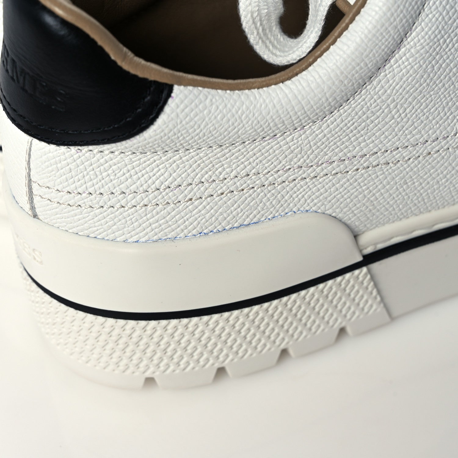 Hermes Epsom Womens Voltage Sneakers 38 White Black 8 of 9