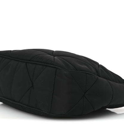 Prada Re-Nylon Triangle Padded Patchwork Shoulder Bag Black 11 of 17