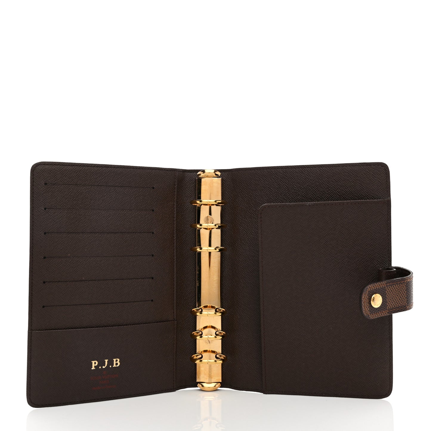 Damier Ebene Medium Ring Agenda Cover