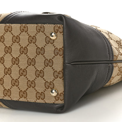 Gucci Monogram Medium New Britt Tote Brown 10 of 12