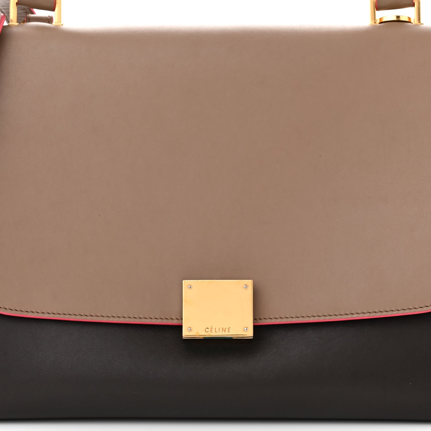 Celine Calfskin Small Tri-Color Trapeze Taupe 7 of 10