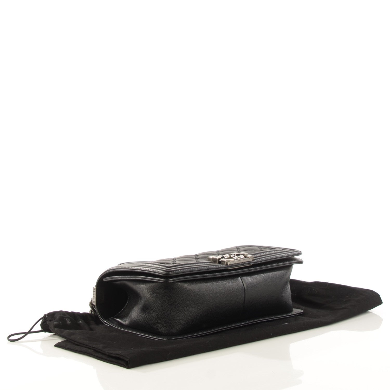Chanel Calfskin Double Stitch Medium Boy Flap Black 4 of 9