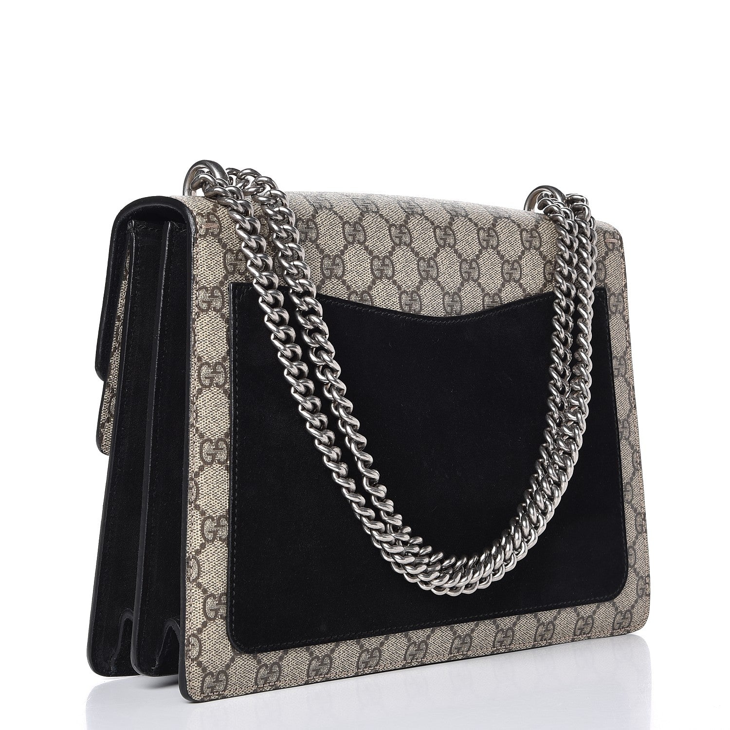 Gucci GG Supreme Monogram Medium Dionysus Shoulder Bag Black 3 of 9