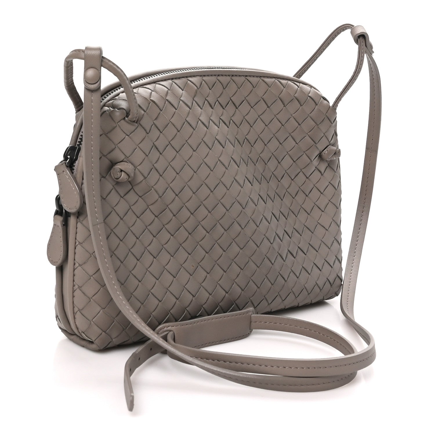 Bottega Veneta Nappa Intrecciato Nodini Crossbody Messenger Steel 3 of 9