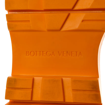 Bottega Veneta Calfskin The Tire Chelsea Boots 35.5 Black Tangerine 8 of 11