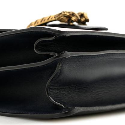 Gucci Moon Calfskin Bamboo Web Medium Dionysus Top Handle Bag Blue Emerald Hibiscus Red 9 of 13