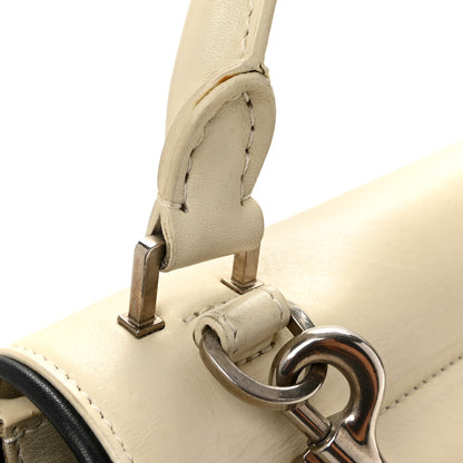 Celine Smooth Calfskin Small Trapeze White Black 11 of 14