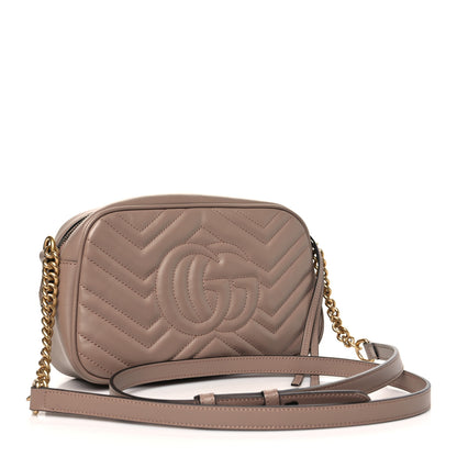Gucci Calfskin Matelasse Small GG Marmont Chain Shoulder Bag Porcelain Rose 3 of 11