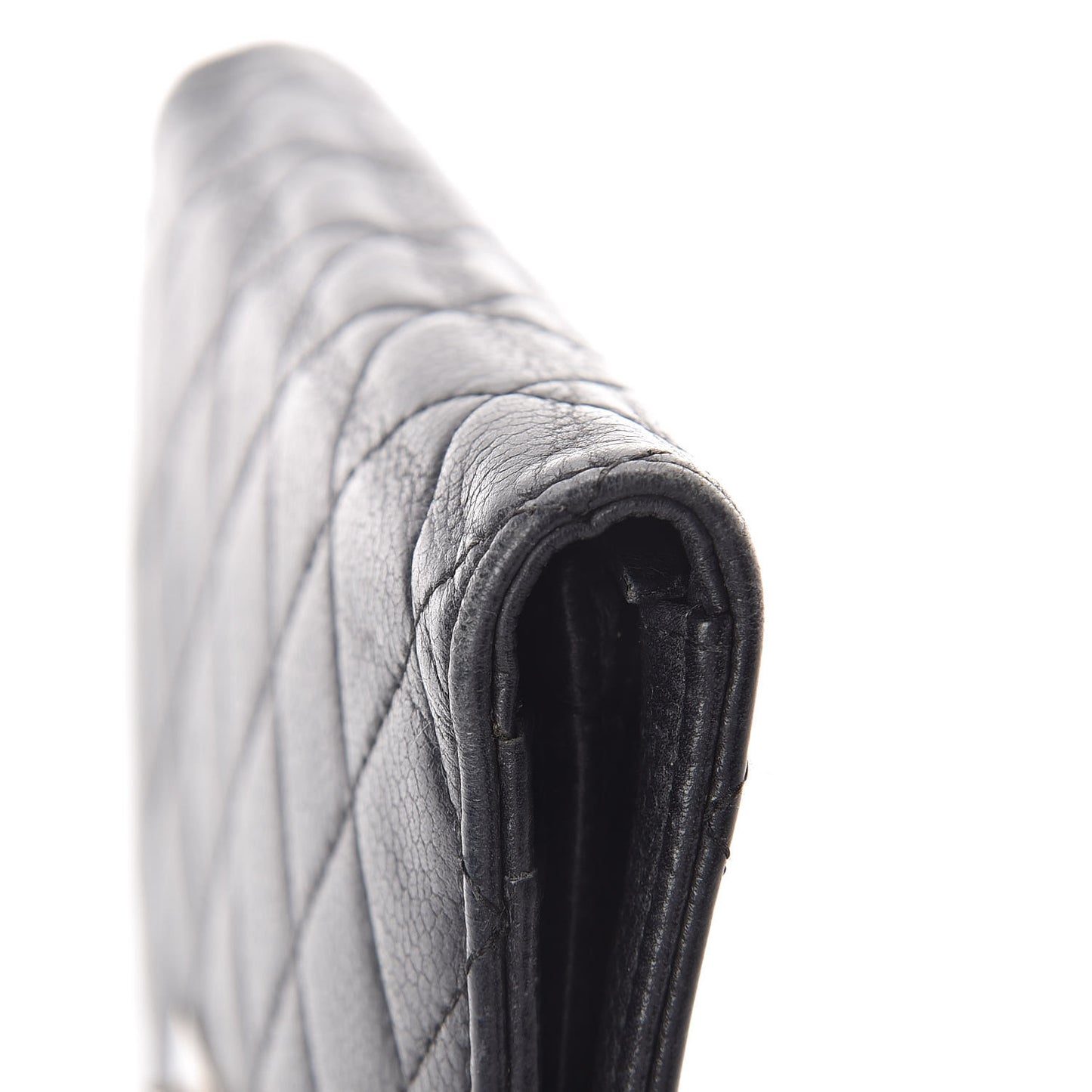 Caviar Quilted Reissue Yen Wallet Navy